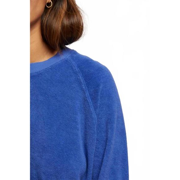 NEW PERFECTWHITETEE saylor crew sweatshirt in violet blue - Picture 3 of 5